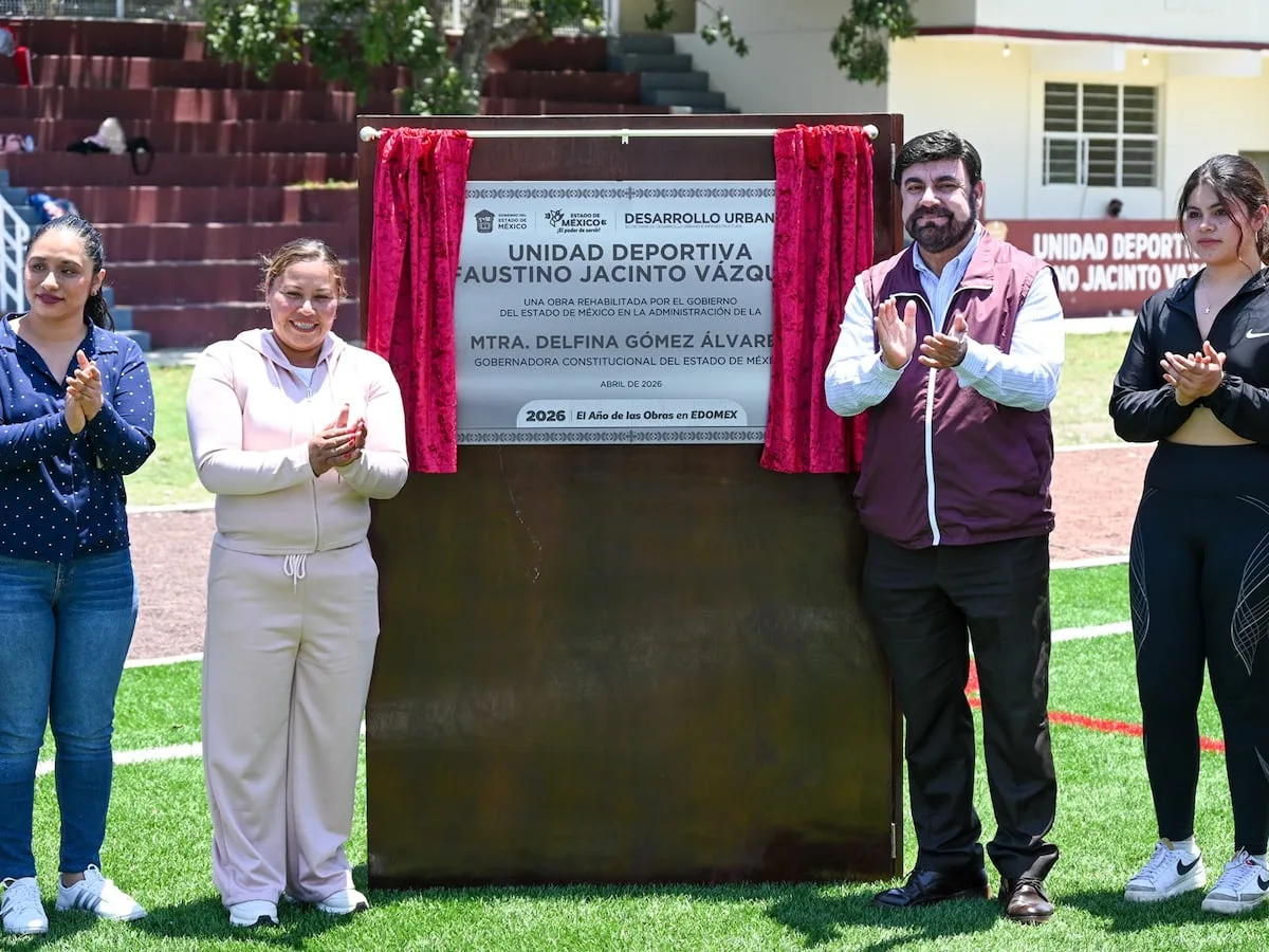 Estado de México inaugura unidad deportiva en Villa del Carbón con inversión de 21.5 millones