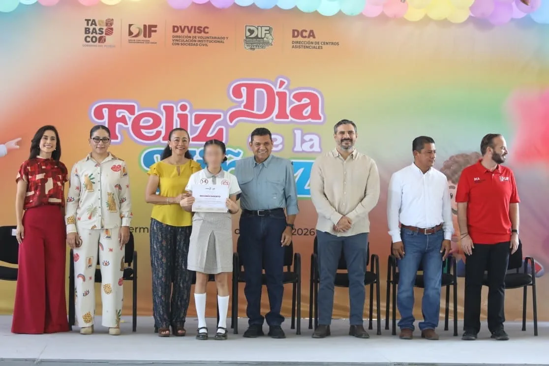 Javier May celebra el Día de la Niñez y reitera compromiso con el desarrollo de menores en Tabasco