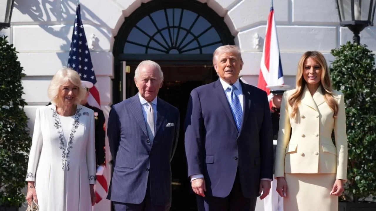 Trump recibe a Carlos III y Camila en la Casa Blanca para el primer día de visita de estado