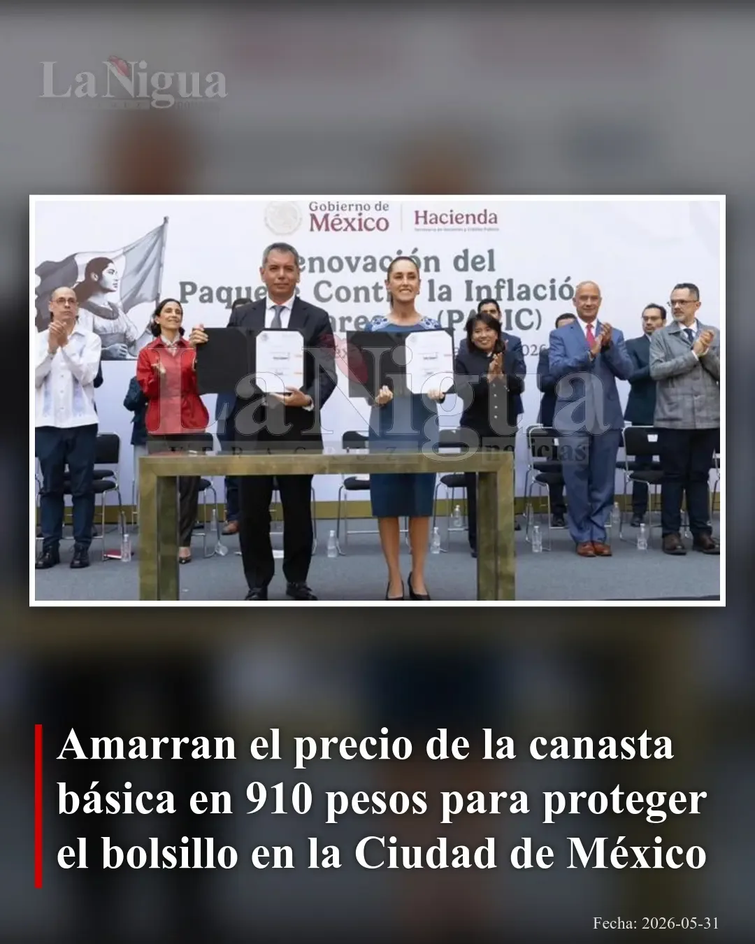 Acuerdan limitar el precio de la canasta básica en 910 pesos para mitigar el impacto económico en CDMX