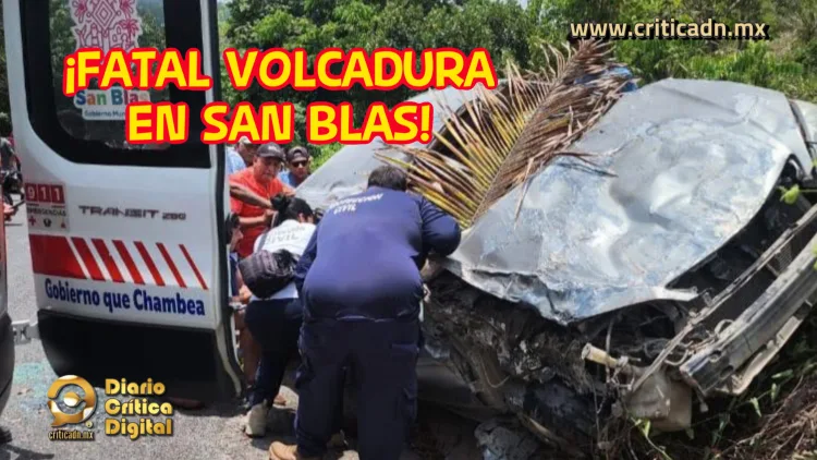 Adolescente muere tras volcadura en carretera por exceso de velocidad