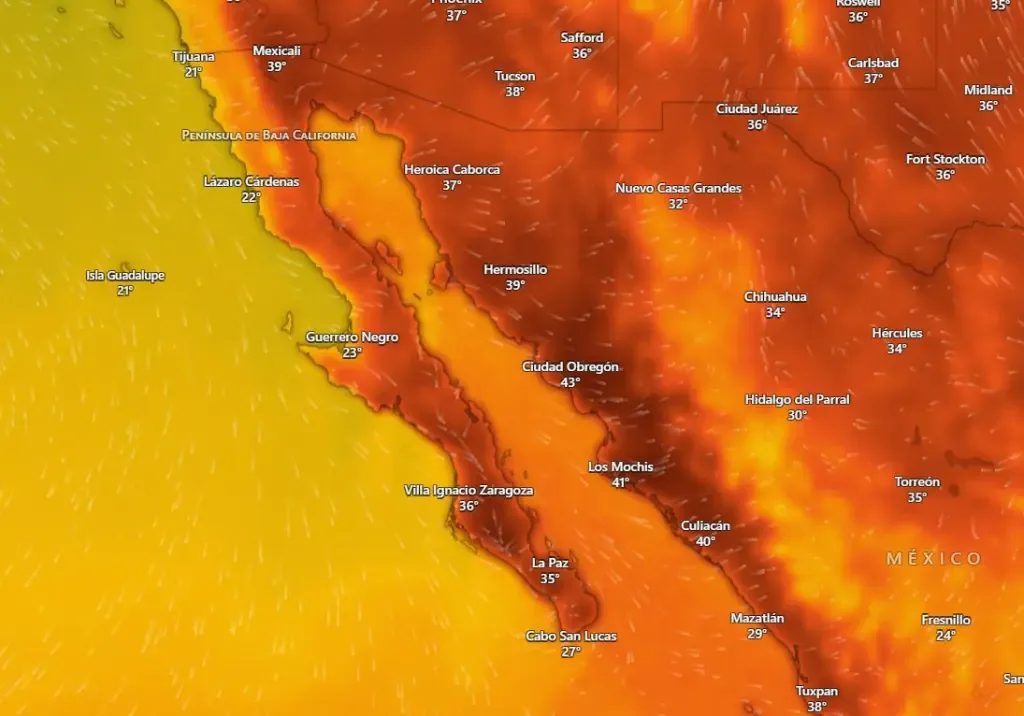 Altas temperaturas y niveles de radiación UV afectan La Paz y Los Cabos durante el miércoles