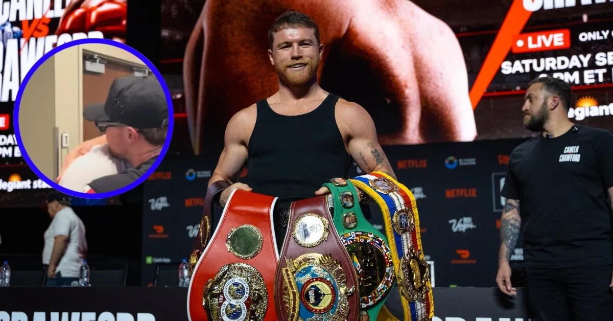 Canelo Álvarez visita a Jaime Munguía antes de su combate contra Reséndiz en Las Vegas