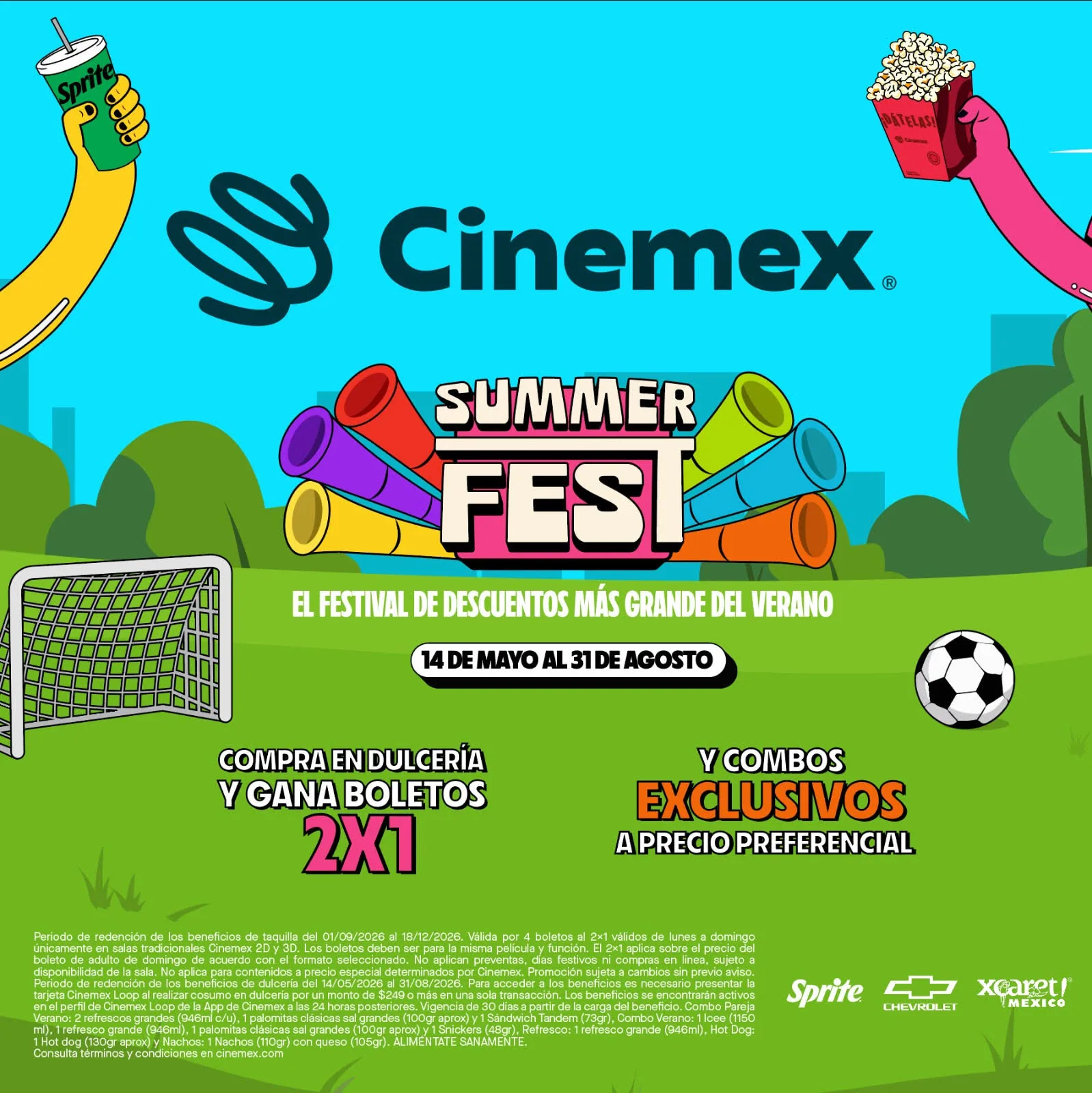 Cinemex Summer Fest 2026 ofrece premios y promociones para el regreso al cine