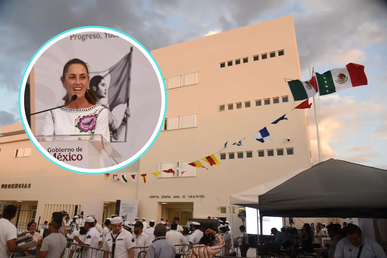 Claudia Sheinbaum inaugura el Hospital General Naval de Yukalpetén en Progreso