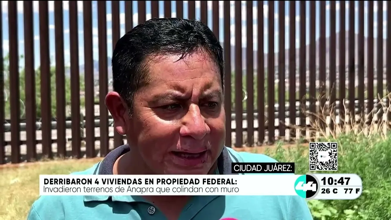 Demuelen cuatro viviendas en zona federal de la frontera en Ciudad Juárez