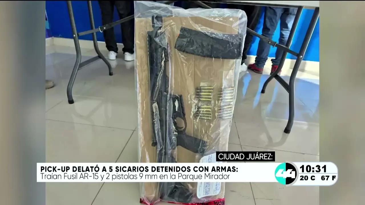 Detienen a cinco presuntos sicarios con armamento exclusivo en Parque Mirador