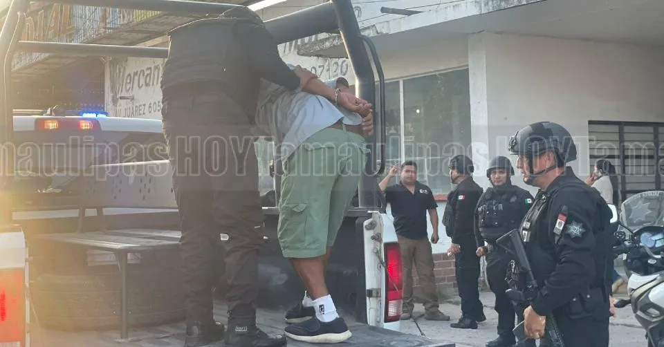 Detienen a hombre de 60 años por robo de herramientas en el centro de El Mante