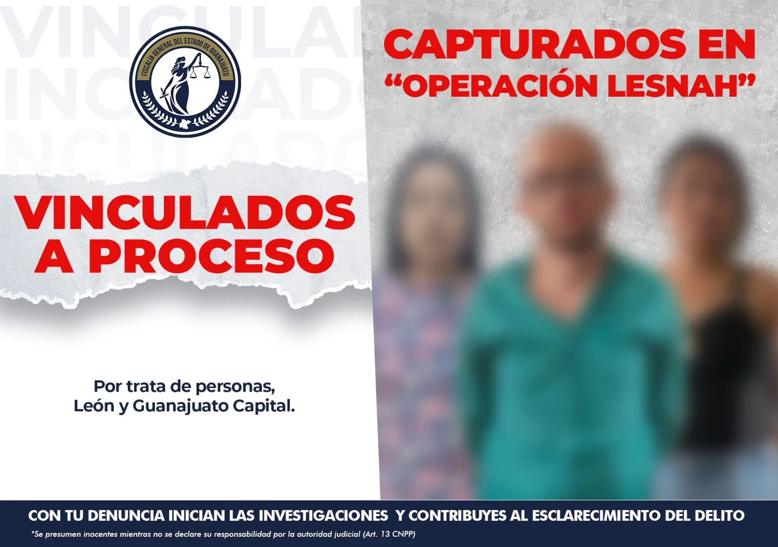 Detienen a tres presuntos tratantes y rescatan a menores en Guanajuato