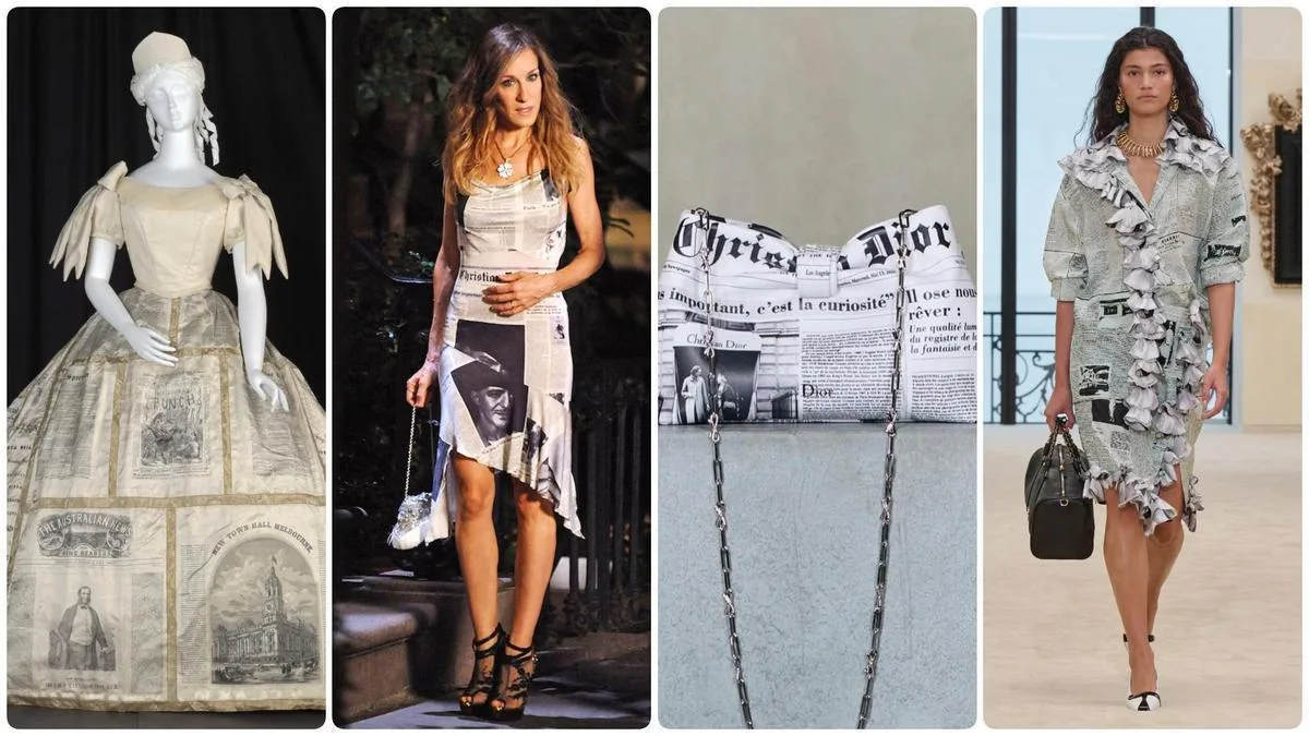 El estampado de periódico regresa con fuerza en las colecciones de Dior y Chanel