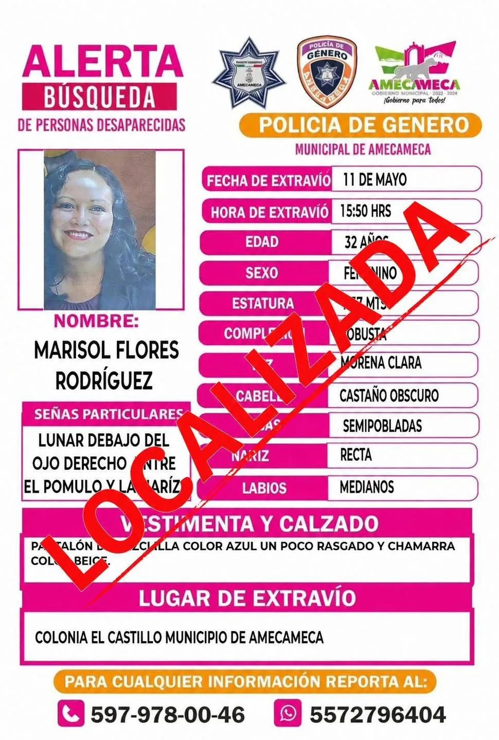Encuentran en Ecatepec a mujer reportada como desaparecida en Amecameca