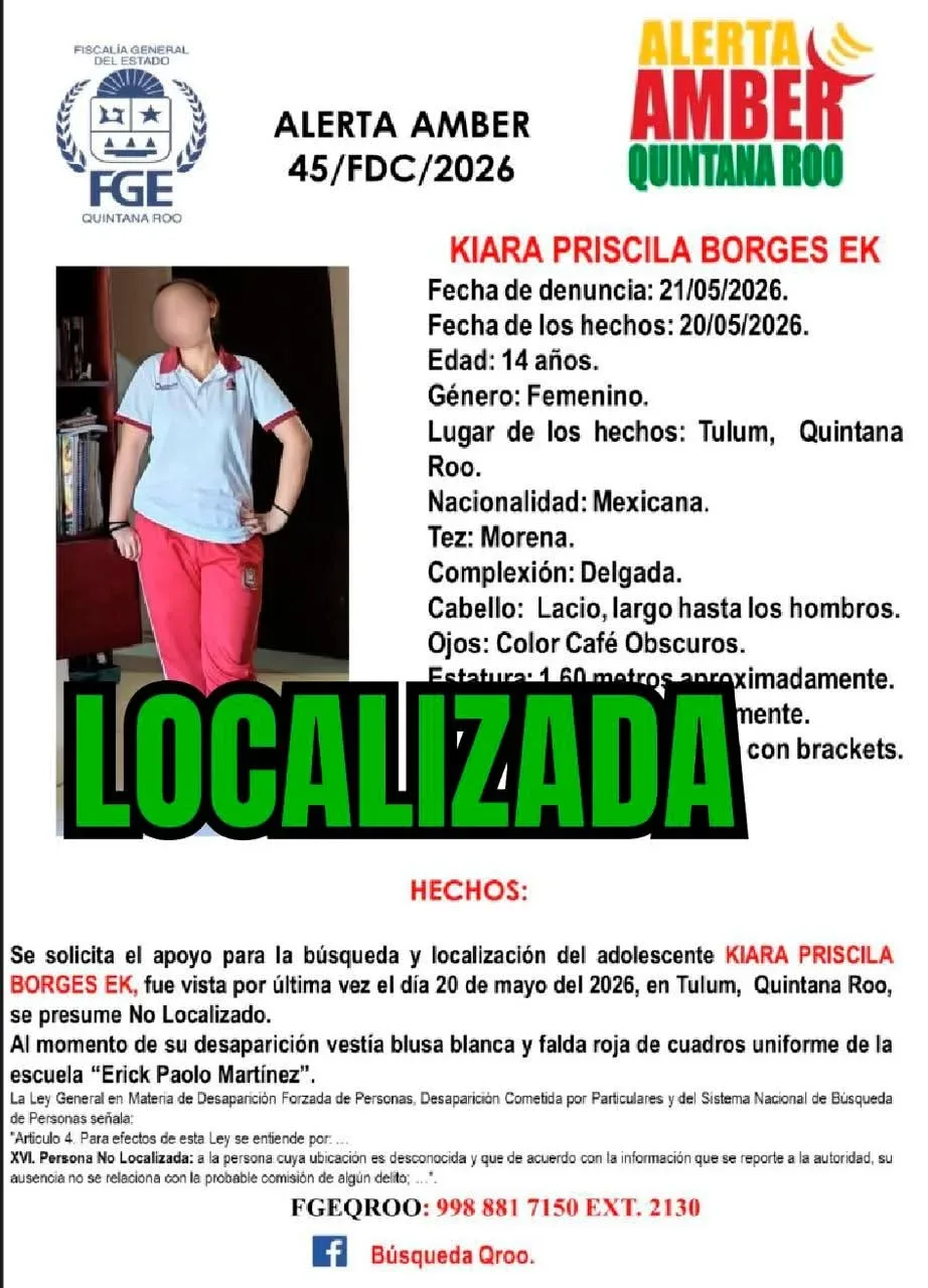 Encuentran sanos y salvos a adolescentes reportados como desaparecidos en Tulum