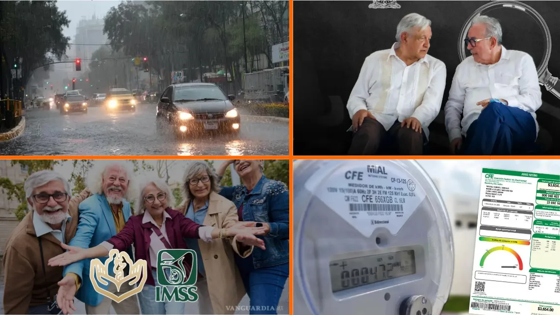 Frente frío azota México; ajustan pagos de pensiones y revelan investigación contra Rocha Moya