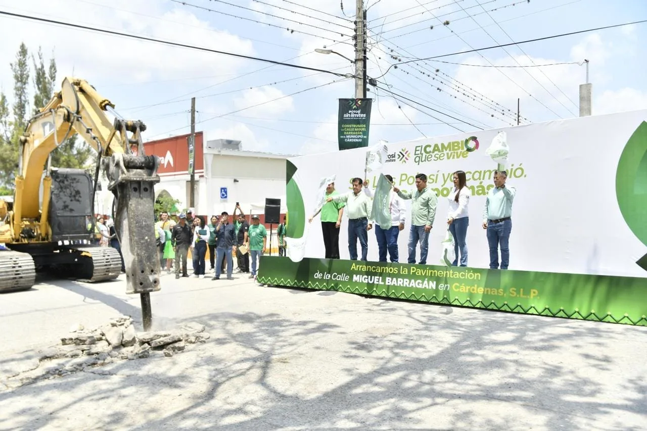 Gallardo impulsa obras viales y educativas clave en Cárdenas para mejorar calidad de vida
