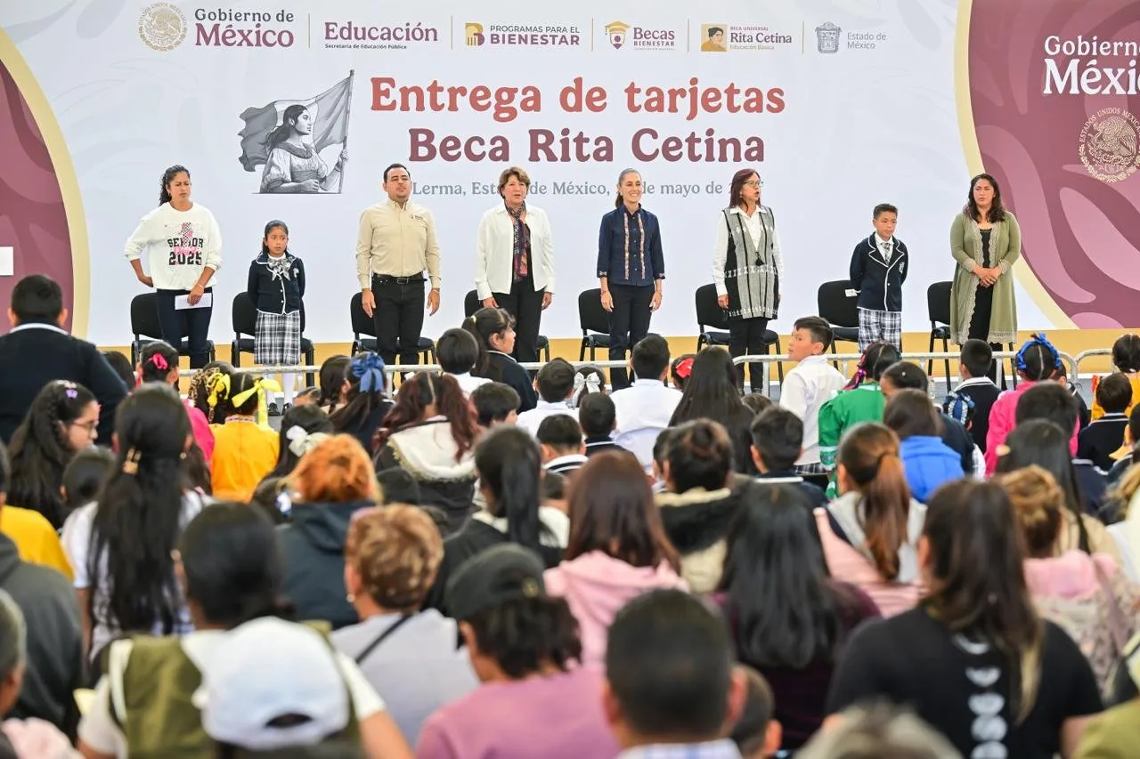 Gobierno federal y estatal refuerzan apoyo educativo con la Beca “Rita Cetina” en el Estado de México