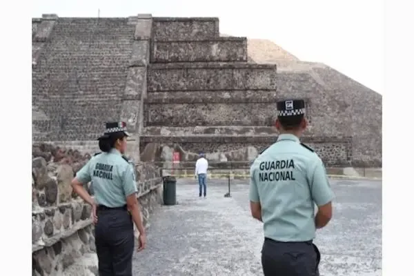 Guardia Nacional refuerza seguridad en Teotihuacan ante aumento turístico por Mundial