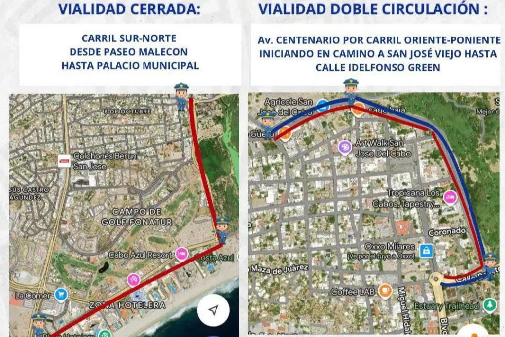 Modifican circulación vial en San José del Cabo por Triatlón Merka Sports R. L. 2026