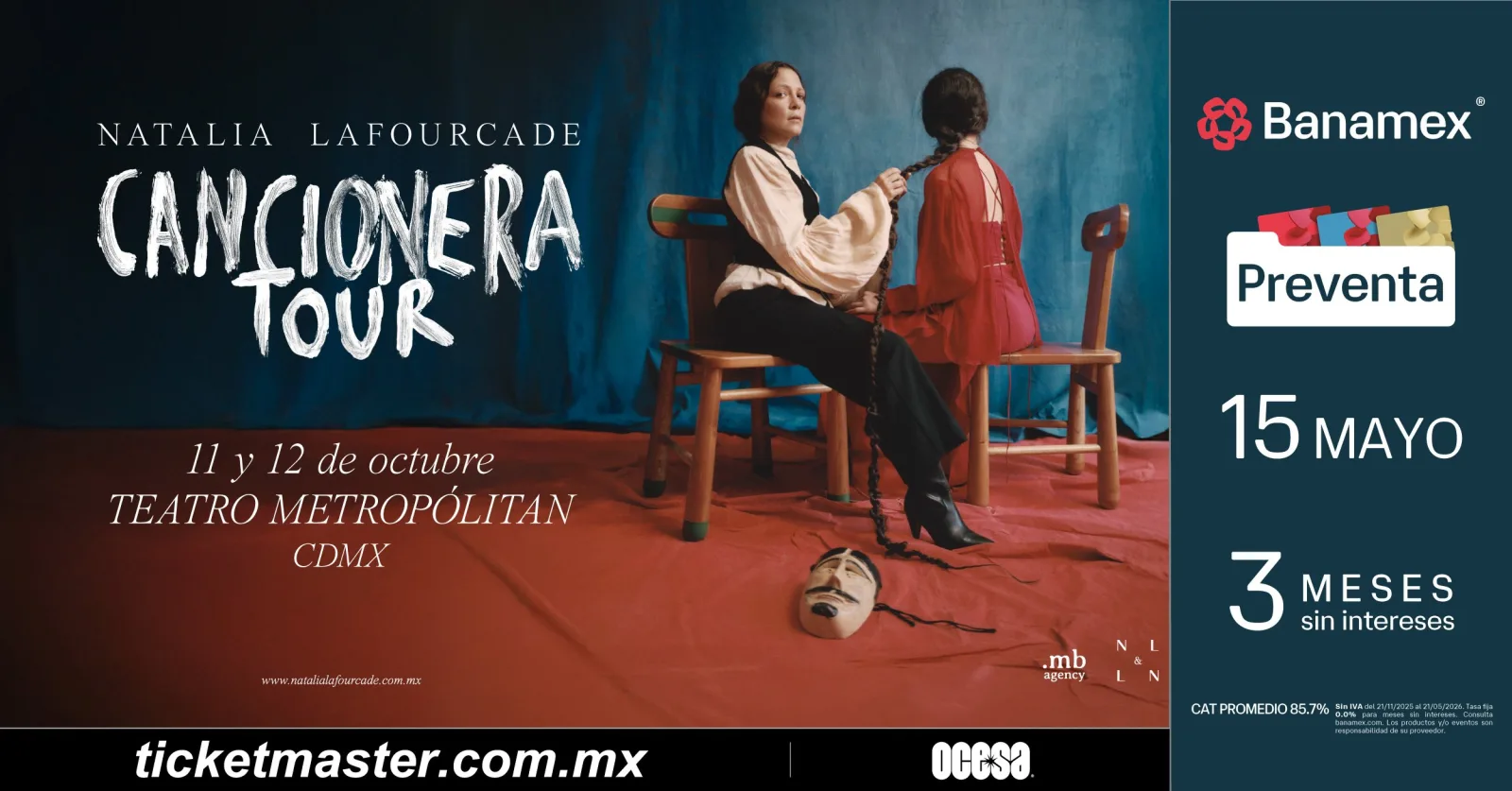 Natalia Lafourcade regresa a la Ciudad de México con dos conciertos en el Teatro Metropólitan