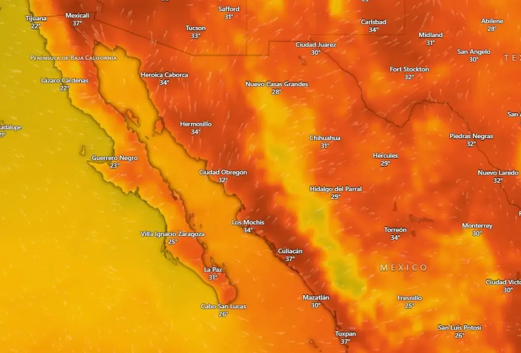 Pronóstico del clima en La Paz y Los Cabos para este viernes con altas temperaturas y radiación intensa