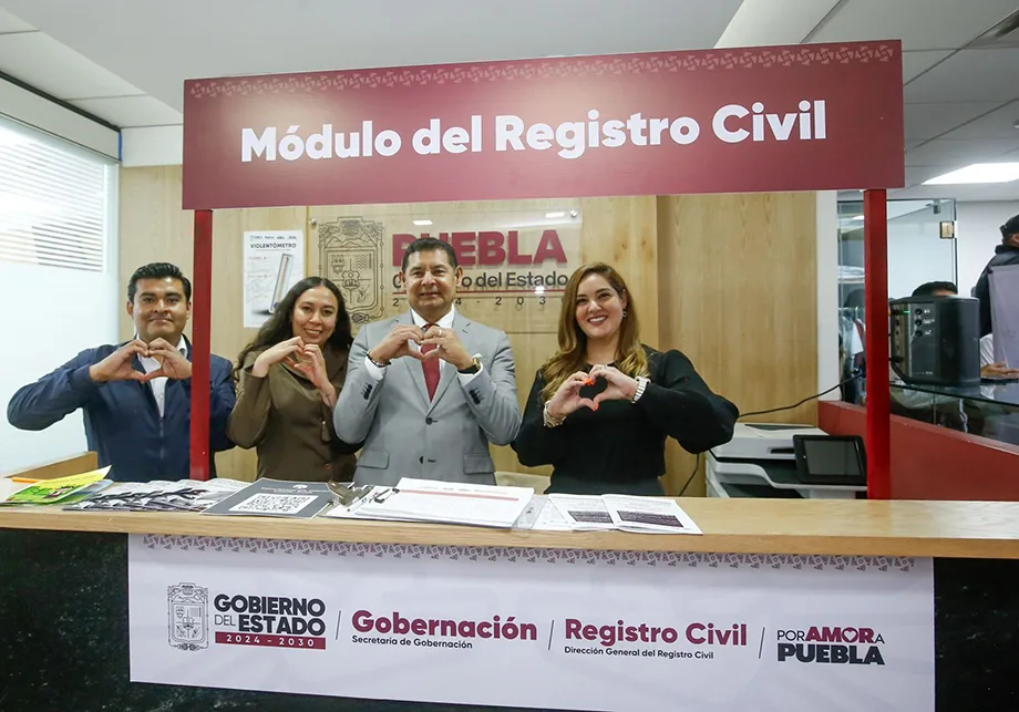 Puebla inaugura módulo del Registro Civil en CDMX para facilitar trámites a poblanos