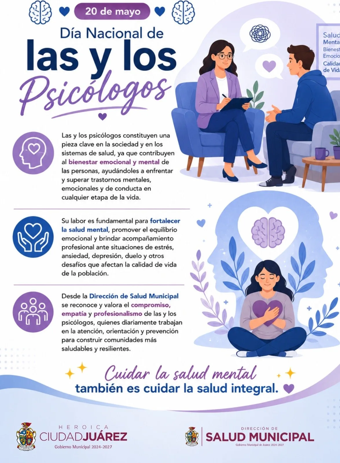 Salud Municipal reconoce la labor de los psicólogos en su día nacional