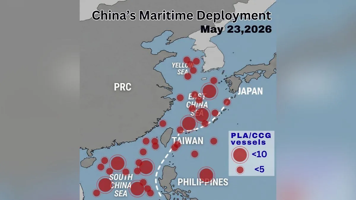 Taiwán denuncia despliegue masivo de buques chinos alrededor de la isla
