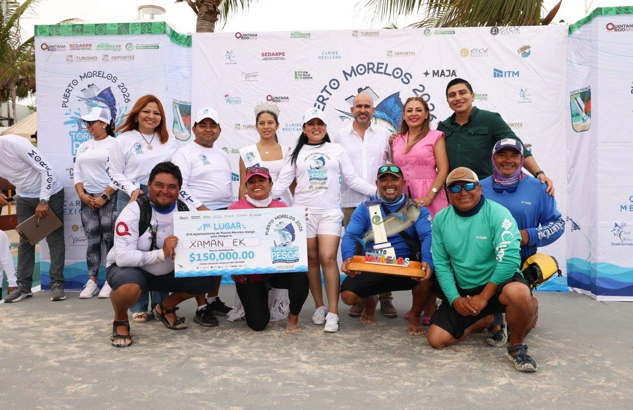 Éxito del Torneo de Pesca "Día de la Marina" impulsa turismo y tradición en Puerto Morelos