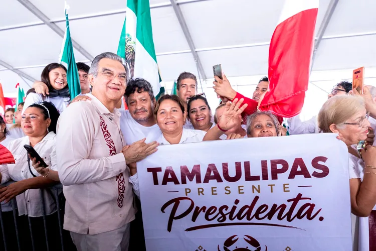 Américo Villarreal reafirma apoyo de Tamaulipas a Claudia Sheinbaum en su informe