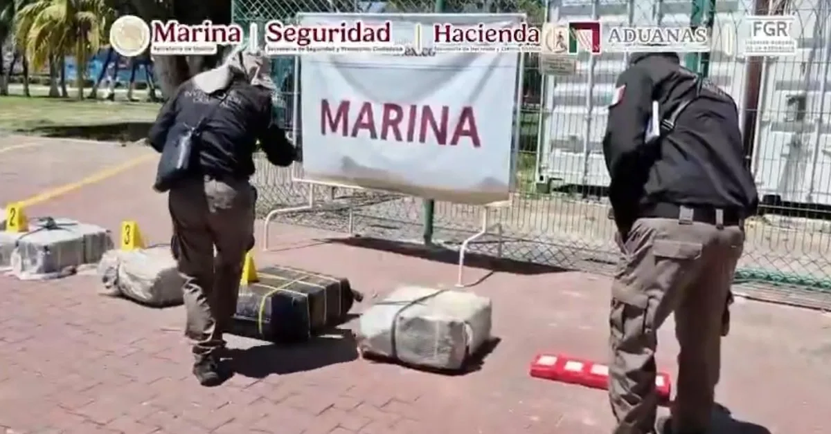 Aseguran 270 kilos de cocaína en el puerto de Manzanillo durante operativo conjunto