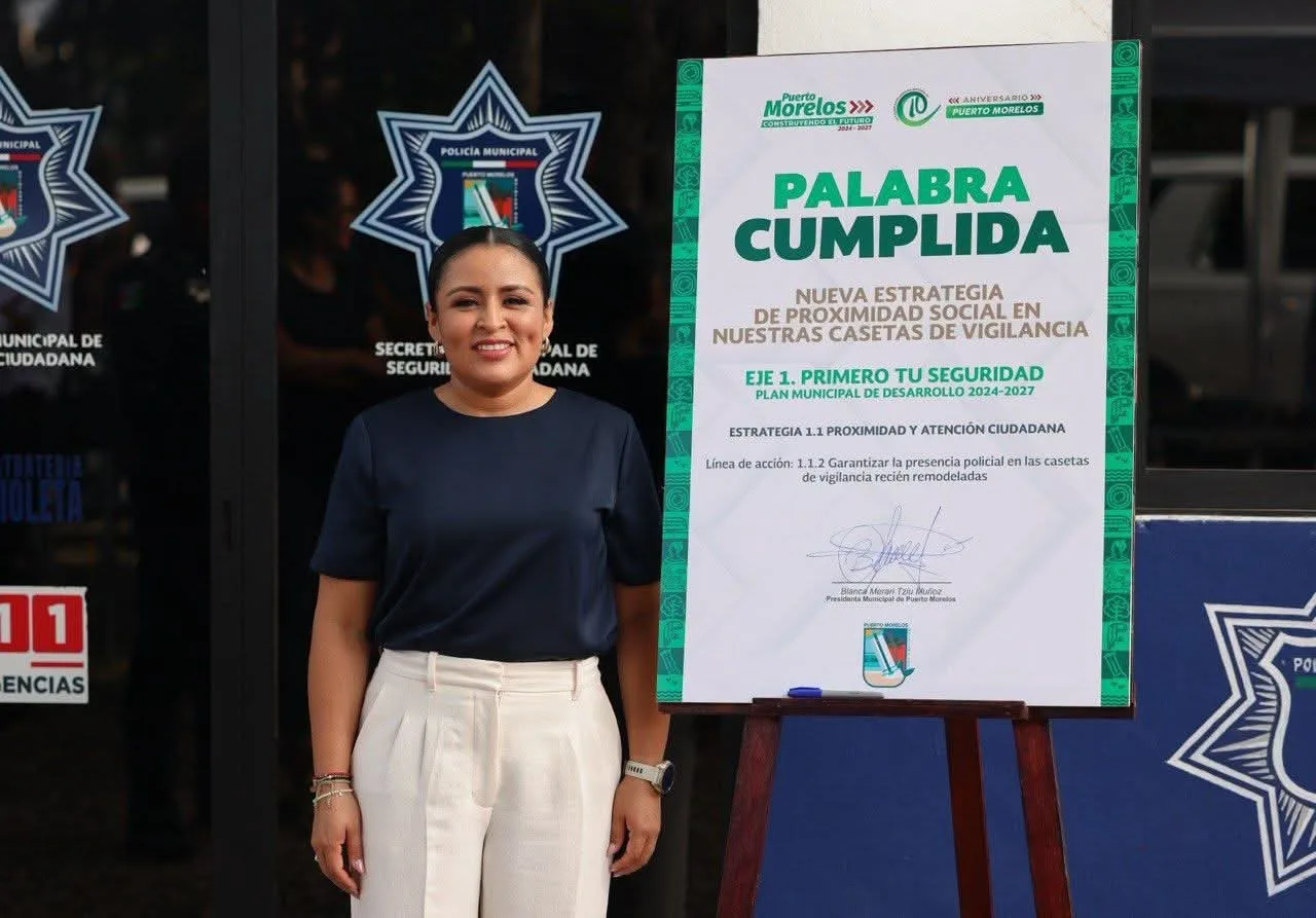Blanca Merari impulsa vigilancia comunitaria con la reapertura de casetas en Puerto Morelos