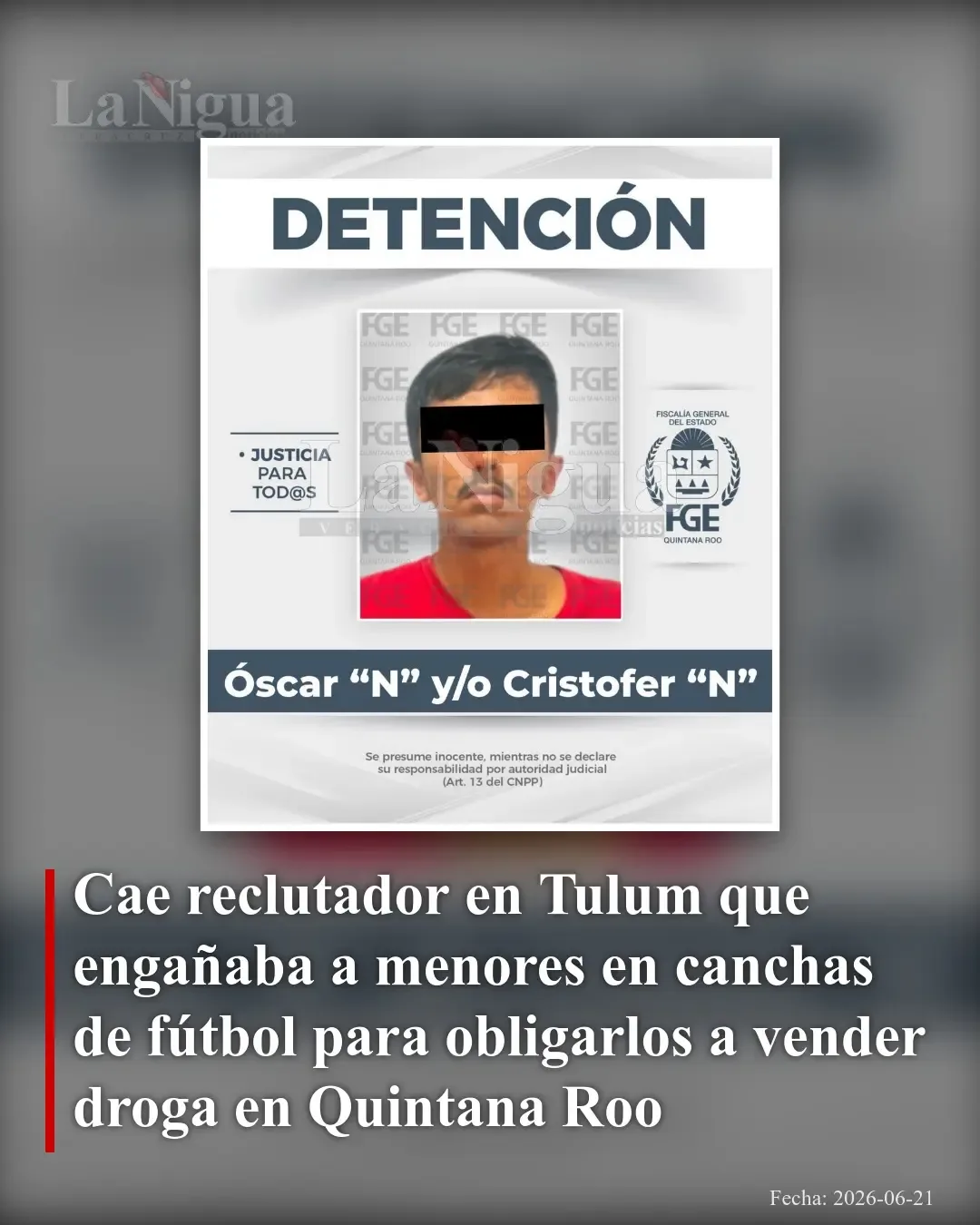 Detienen en Tulum a hombre que reclutaba a menores para vender drogas bajo engaños
