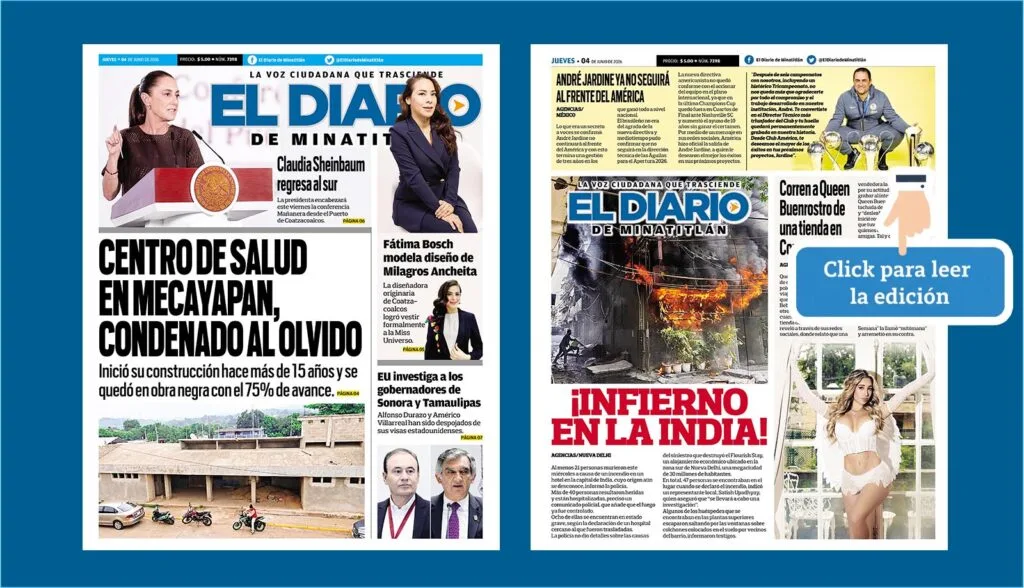 Edición digital diaria del Diario de Minatitlán actualiza a su audiencia con información regional y nacional