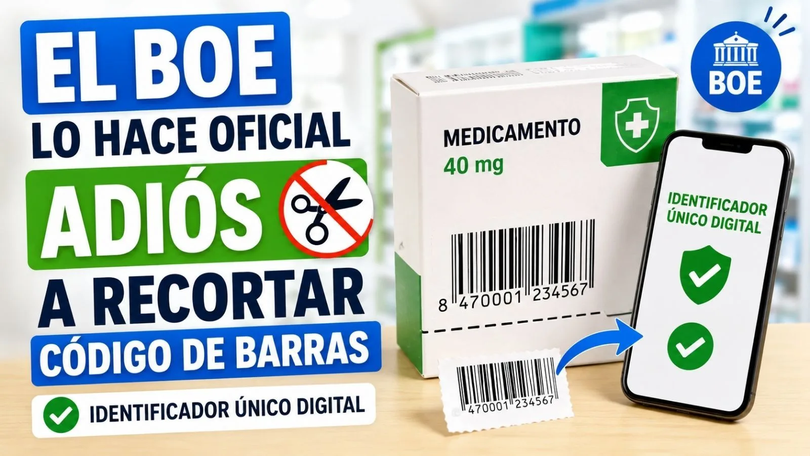 El BOE establece el fin progresivo del recorte del código de barras en medicamentos