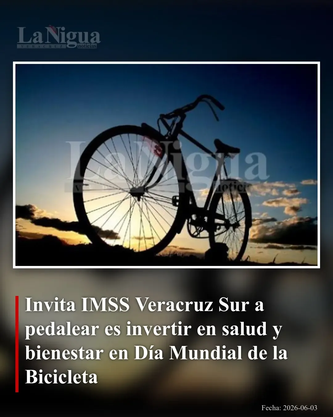 El IMSS Veracruz Sur impulsa el uso de la bicicleta para mejorar la salud en su Día Mundial