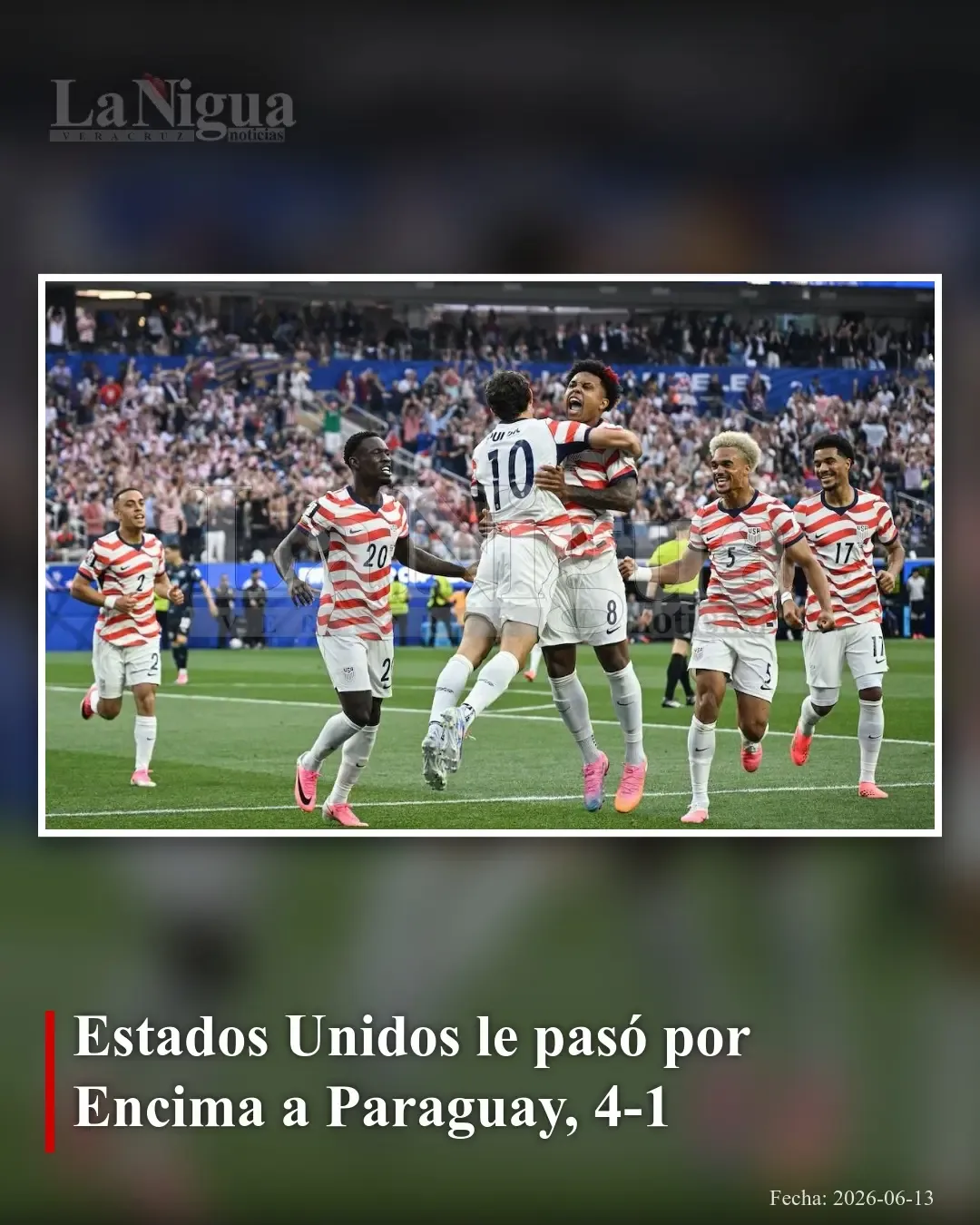 Estados Unidos domina a Paraguay con contundente victoria en el Mundial
