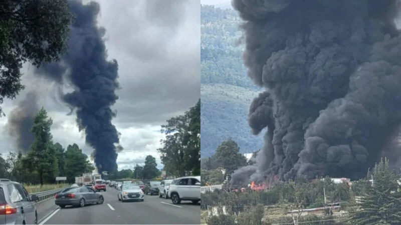 Explosión en bodega de combustible robado obliga a evacuar escuelas en Puebla