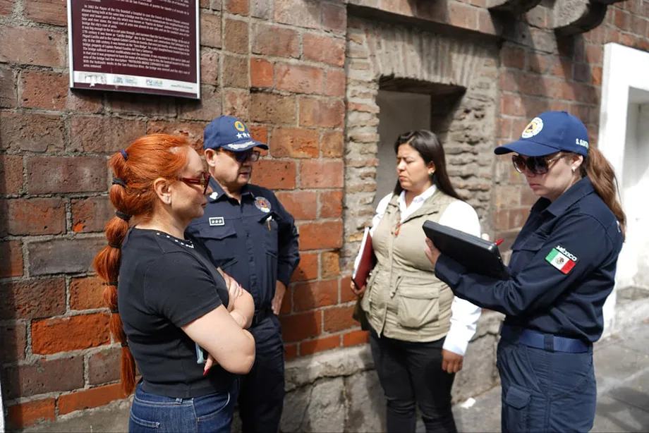 Gobierno municipal atiende daños materiales tras lluvias en el Centro Histórico de Puebla