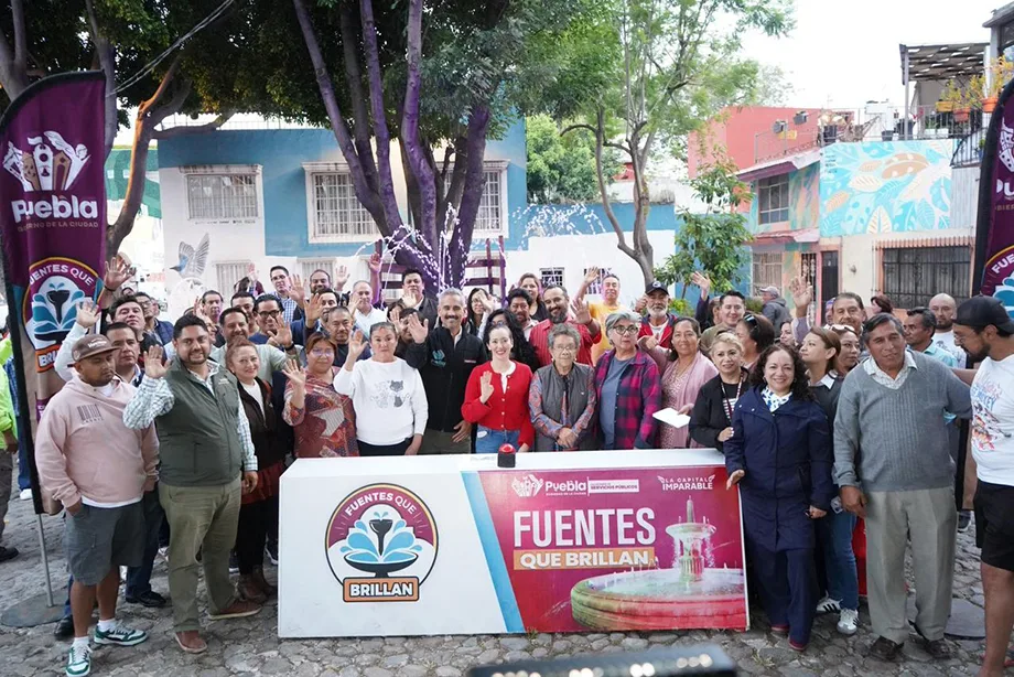 Gobierno municipal renueva y mejora la fuente del Parque del Barrio de Xanenetla