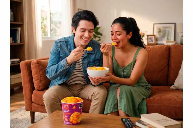 Helados Holanda presenta una nueva versión Flamin’ Hot de mango en presentación de bote