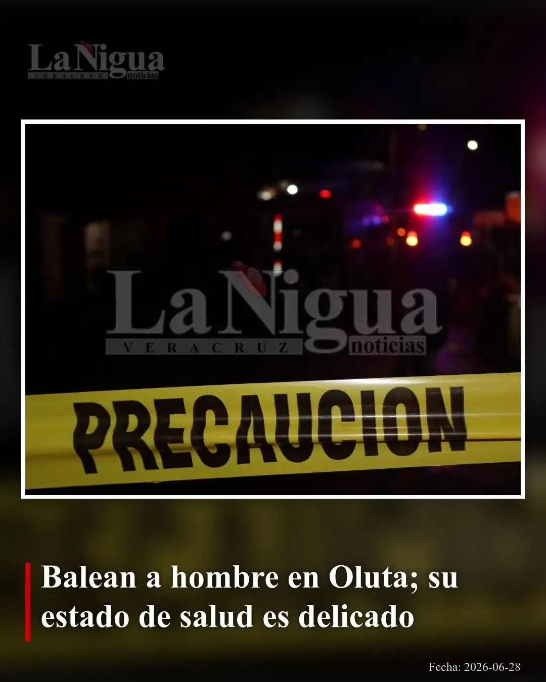 Hombre herido de gravedad tras ataque armado en Oluta, Veracruz