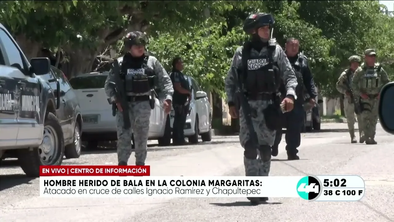 Hombre herido por disparo en la colonia Margaritas es trasladado a hospital en El Paso