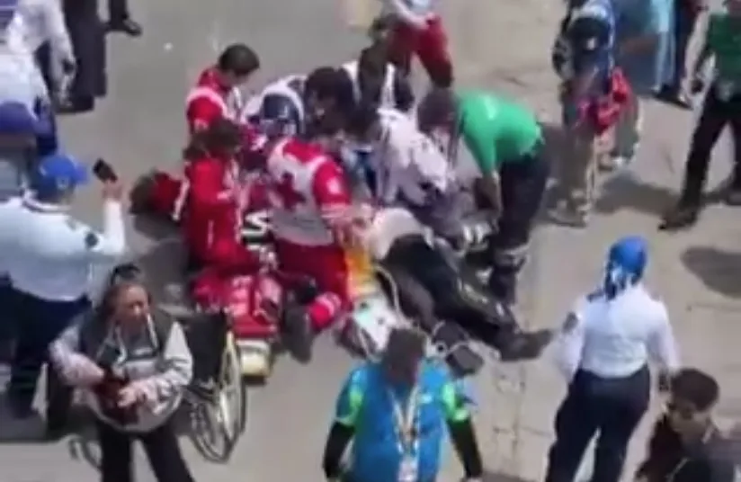 Hombre mayor recibe atención médica tras emergencia en Estadio Ciudad de México durante Mundial