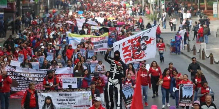 La CNTE mantendrá su plantón y protestas durante el Mundial de Fútbol en CDMX
