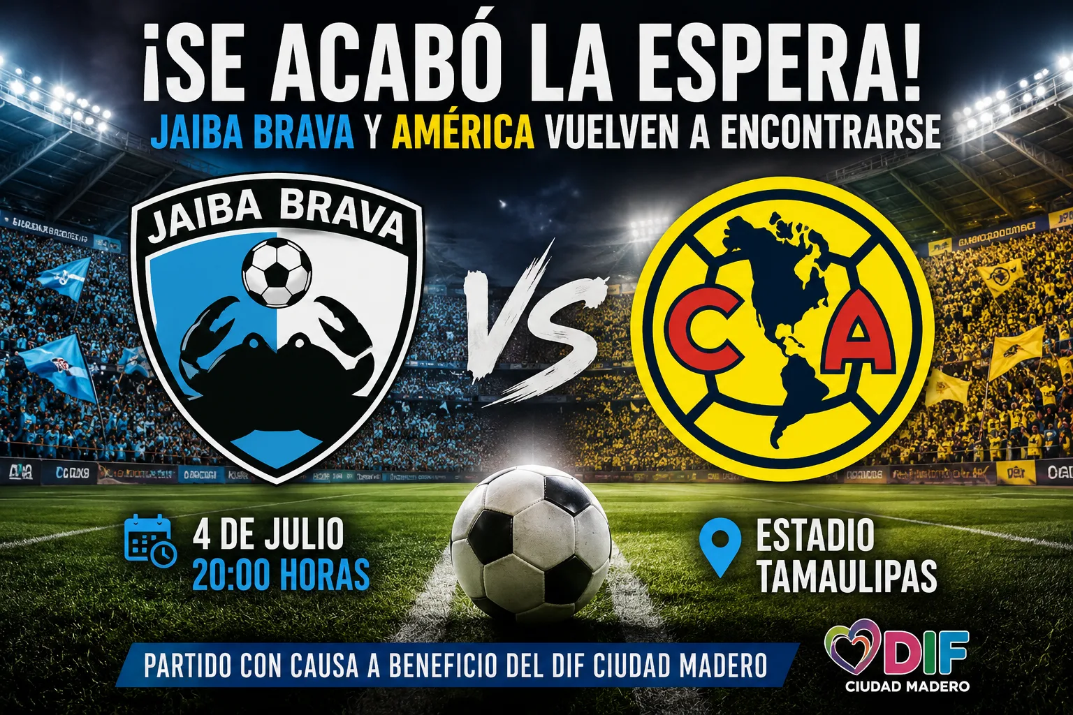 La Jaiba Brava y América reactivan una histórica rivalidad en apoyo a causas sociales