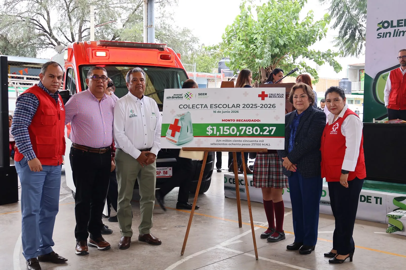 Más de 800 escuelas de San Luis Potosí reunieron más de un millón para Cruz Roja