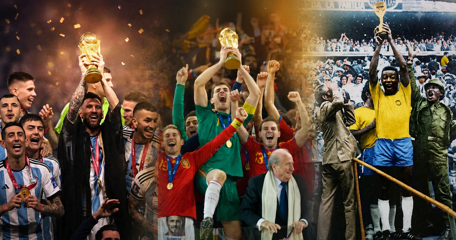 Ocho selecciones han ganado la Copa Mundial de la FIFA desde 1930