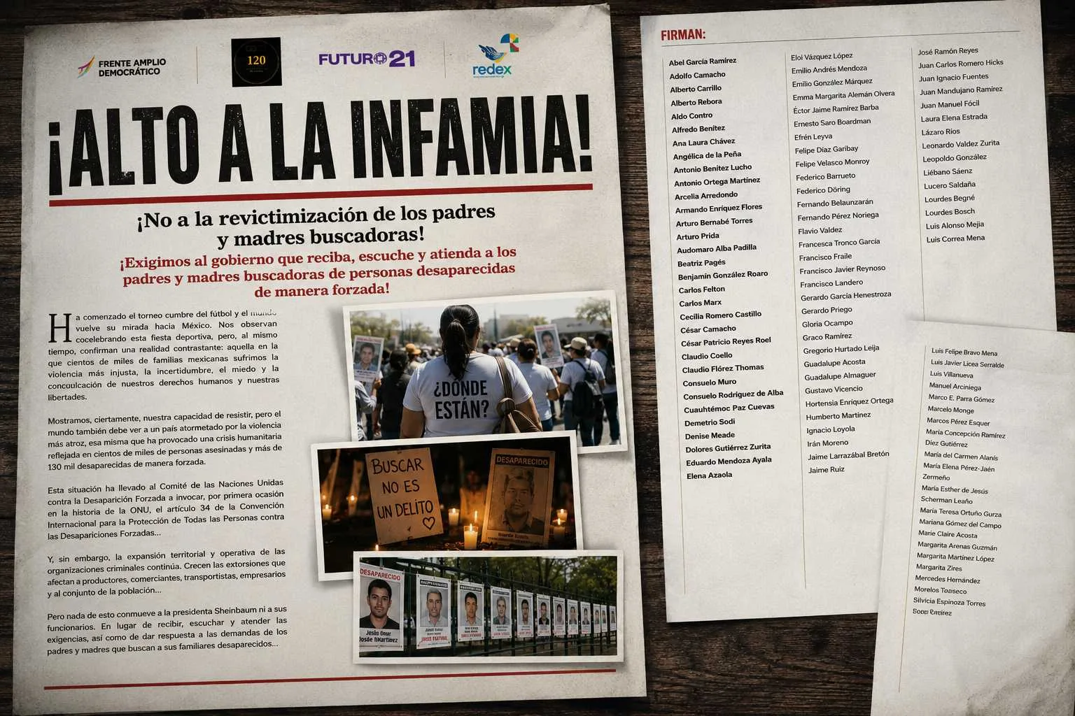 Padres y madres buscadores exigen justicia ante omisión estatal en México