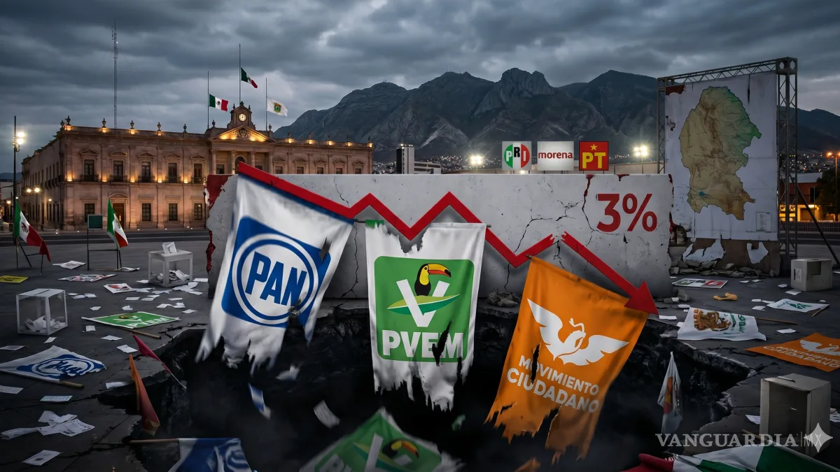 PAN, PVEM y Movimiento Ciudadano perderían financiamiento estatal en Coahuila por bajo voto