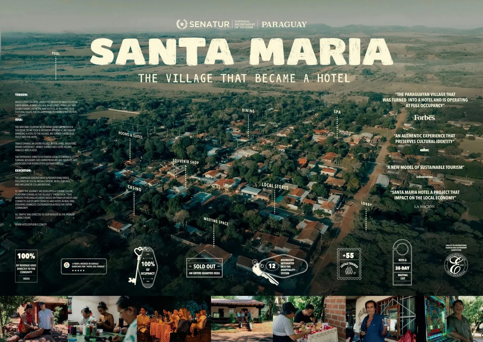 Paraguay destaca en Cannes Lions 2026 con campaña que convierte un pueblo en un hotel comunitario