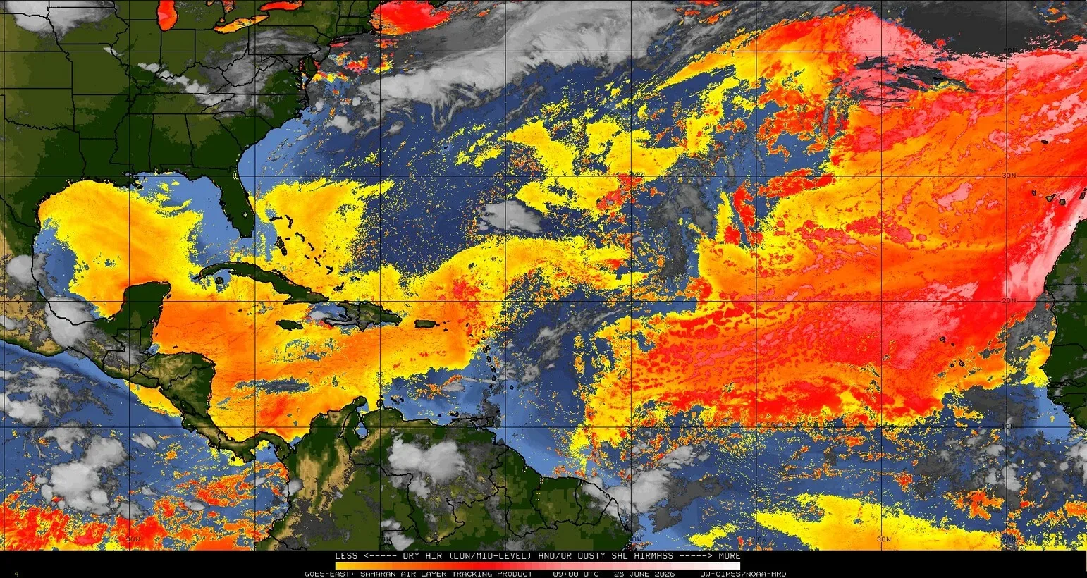 Polvo del Sahara genera ambiente seco y temperaturas extremas en Playa del Carmen